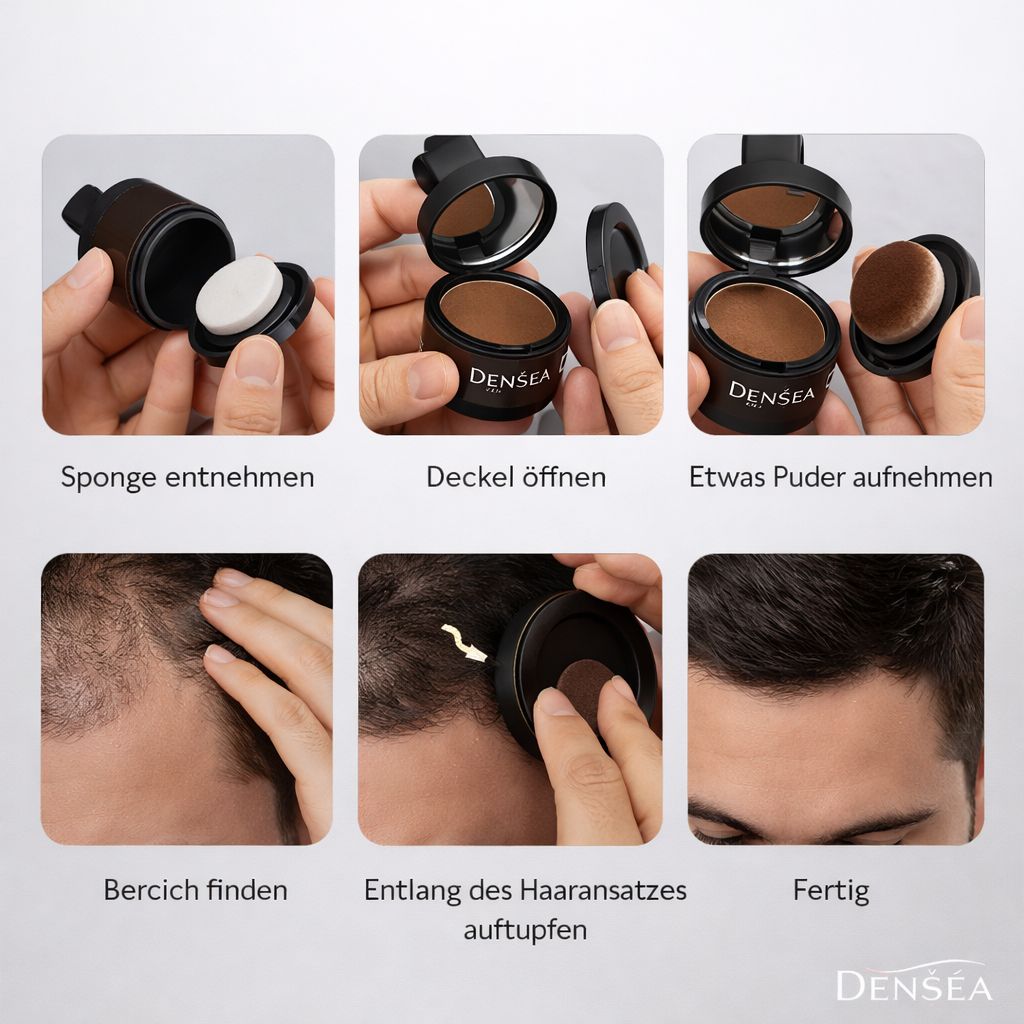 Densea™ Haarpuder – Deckt kahle Stellen sofort